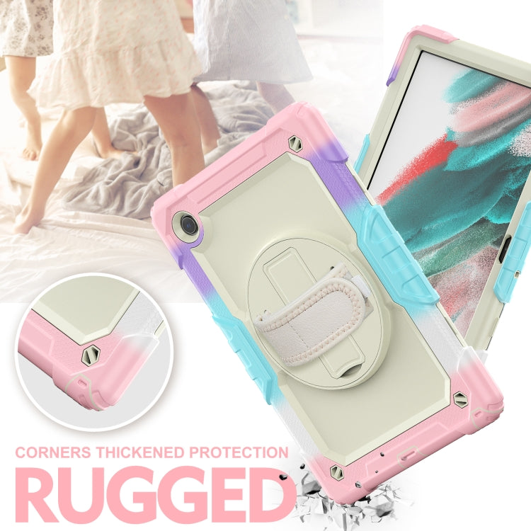 For Samsung Galaxy Tab A8 10.5 2021 X200 / X205 Silicone + PC Tablet Case(Beige + Camouflage Pink) by bashfashion