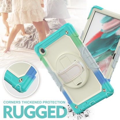 For Samsung Galaxy Tab A8 10.5 2021 X200 / X205 Silicone + PC Tablet Case(Beige + Camouflage Blue) by bashfashion