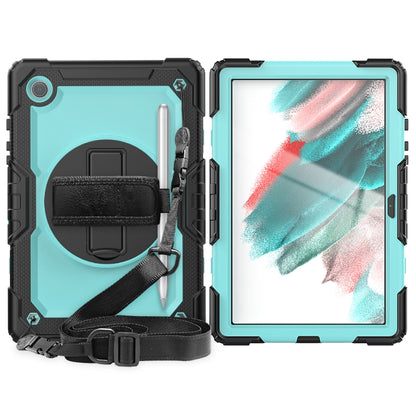 For Samsung Galaxy Tab A8 10.5 2021 X200 / X205 Silicone + PC Tablet Case(Light Blue + Black) by bashfashion