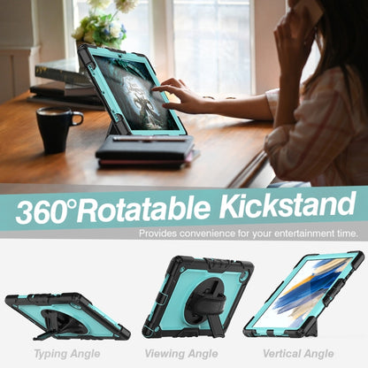 For Samsung Galaxy Tab A8 10.5 2021 X200 / X205 Silicone + PC Tablet Case(Light Blue + Black) by bashfashion