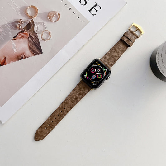 Leather Strap For Apple Watch Series 9&8&7 41mm / SE 3&SE 2&6&SE&5&4 40mm / 3&2&1 38mm(Coffee) by bashfashion
