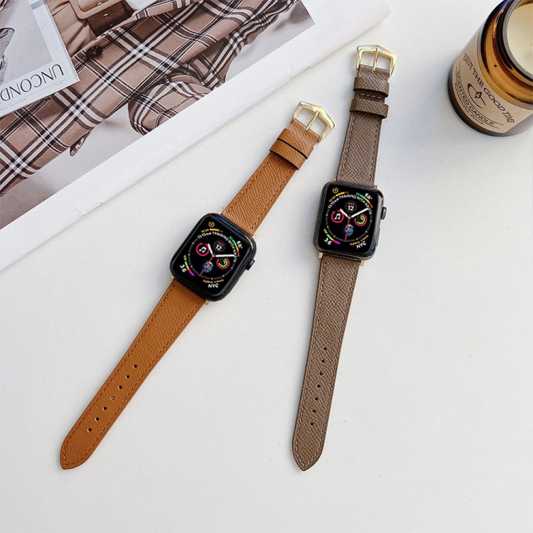 Leather Strap For Apple Watch Series 9&8&7 41mm / SE 3&SE 2&6&SE&5&4 40mm / 3&2&1 38mm(Brown) by bashfashion