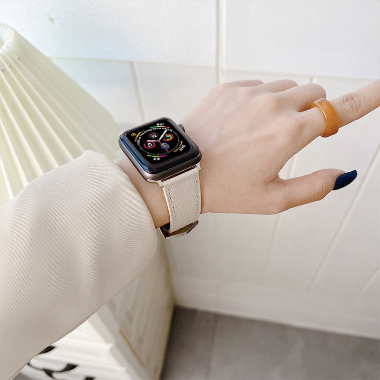 Leather Strap For Apple Watch Series 9&8&7 41mm / SE 3&SE 2&6&SE&5&4 40mm / 3&2&1 38mm(Coffee) by bashfashion