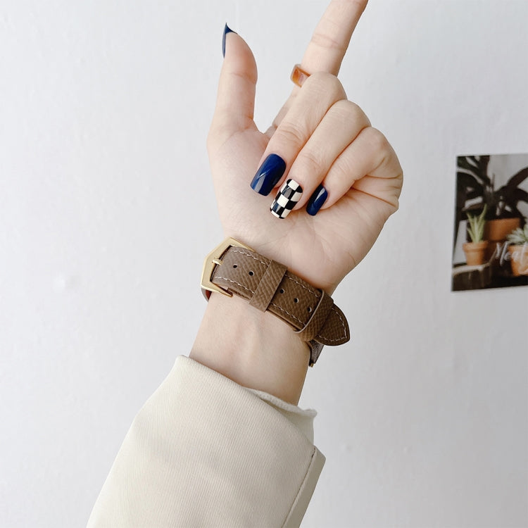 Leather Strap For Apple Watch Series 9&8&7 41mm / SE 3&SE 2&6&SE&5&4 40mm / 3&2&1 38mm(Black) by bashfashion