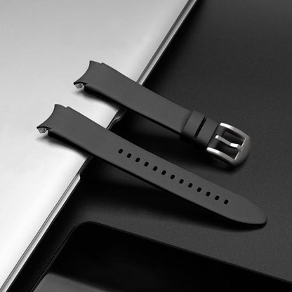 For Samsung Galaxy Watch4 40mm / 44mm Genuine Leather Watch Band(Black) by bashfashion