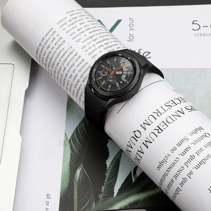 For Samsung Galaxy Watch4 40mm / 44mm Genuine Leather Watch Band(Black) by bashfashion