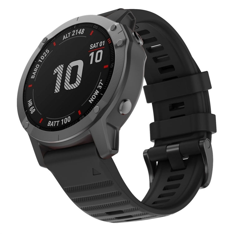For Garmin Fenix 7 Silicone Watch Band(Black) by bashfashion