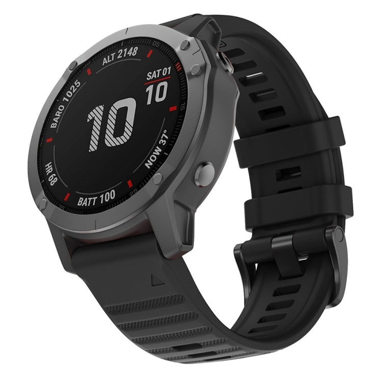 For Garmin Fenix 7X Silicone Watch Band(Black) by bashfashion