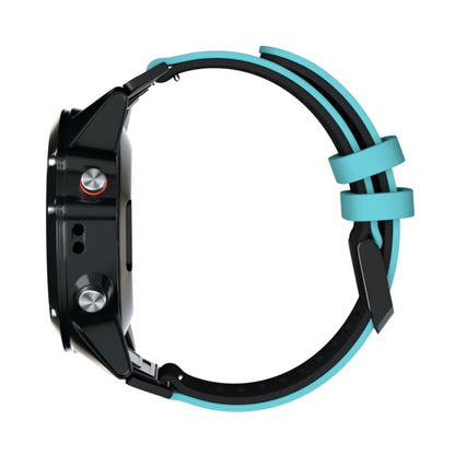 For Garmin Fenix 7X Two-color Silicone Quick Release Watch Band(Mint Green Black) by bashfashion