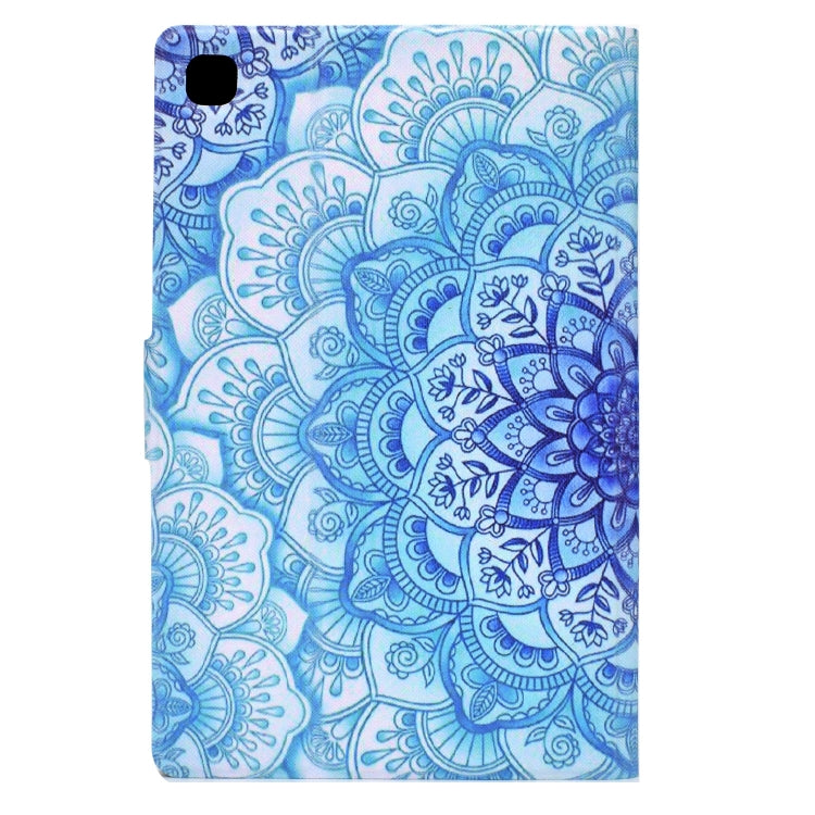 For Samsung Galaxy Tab A7 Lite Electric Pressed TPU Leather Tablet Case(Green Flower) by bashfashion