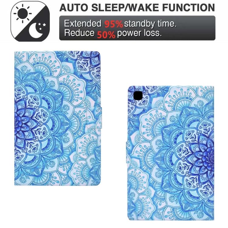 For Samsung Galaxy Tab A 10.1 2019 Electric Pressed TPU Leather Tablet Case(Green Flower) by bashfashion