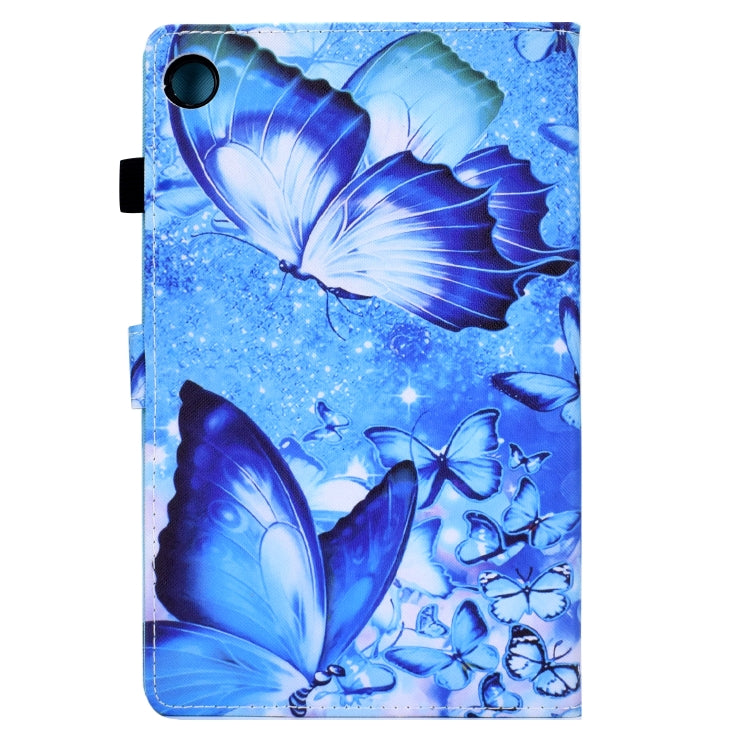 For Samsung Galaxy Tab A8 Sewing Pen Slot Leather Tablet Case(Butterflies) by bashfashion
