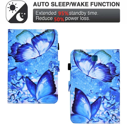 For Samsung Galaxy Tab A 8.0 T350 Sewing Pen Slot Leather Tablet Case(Butterflies) by bashfashion