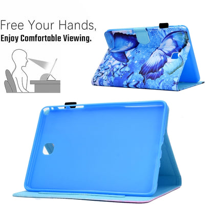 For Samsung Galaxy Tab A 8.0 T350 Sewing Pen Slot Leather Tablet Case(Butterflies) by bashfashion