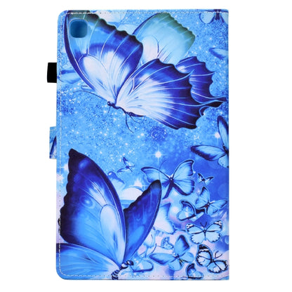 For Samsung Galaxy Tab A7 10.4 2020 T500 Sewing Pen Slot Leather Tablet Case(Butterflies) by bashfashion