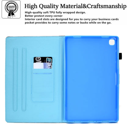 For Samsung Galaxy Tab A7 10.4 2020 T500 Sewing Pen Slot Leather Tablet Case(Butterflies) by bashfashion