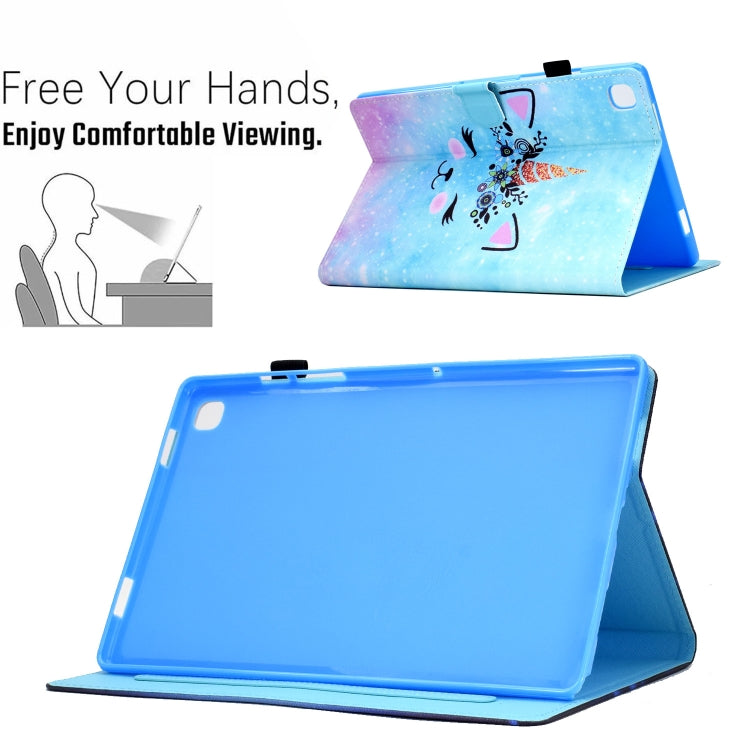 For Samsung Galaxy Tab A 10.1 2019 T510 Sewing Pen Slot Leather Tablet Case(Wildebeest) by bashfashion