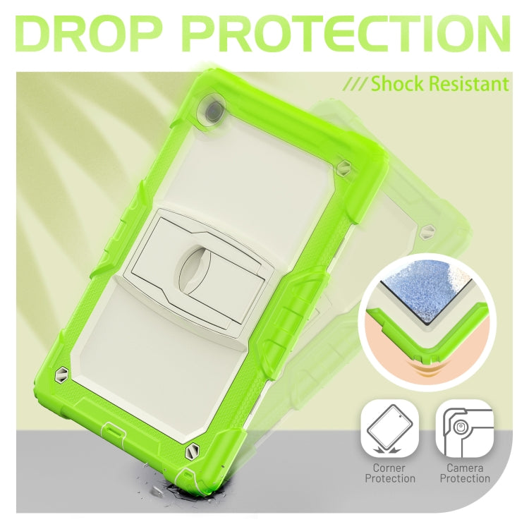 For Samsung Galaxy Tab A8 10.5 2021 Shockproof Beige Silicone + PC Tablet Protective Case(Yellow Green) by bashfashion