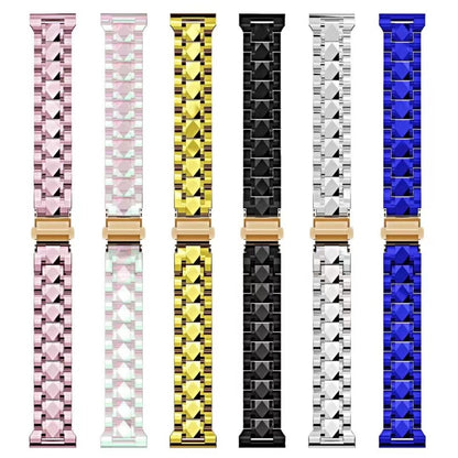Electroplated Stainless Steel Strap For Apple Watch Series 9&8&7 41mm / SE 3&SE 2&6&SE&5&4 40mm / 3&2&1 38mm(Silver) by bashfashion