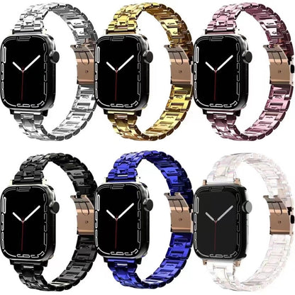Electroplated Stainless Steel Strap For Apple Watch Series 9&8&7 41mm / SE 3&SE 2&6&SE&5&4 40mm / 3&2&1 38mm(Blue) by bashfashion