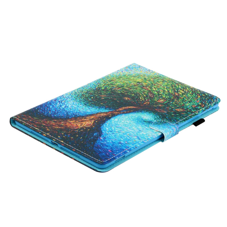 For Samsung Galaxy Tab A8 10.5 2021 Painted Left and Right Flat Leather Tablet Case(Abstract Tree) by bashfashion