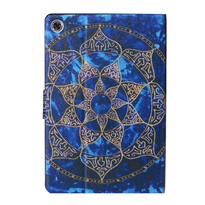 For Samsung Galaxy Tab A8 10.5 2021 Voltage Texture Coloured Drawing Pattern Leather Tablet Case(Blue Mandala) by bashfashion