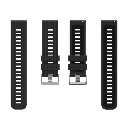 For Huawei Watch GT 3 42mm Two-color Silicone Watch Band(Black) by bashfashion