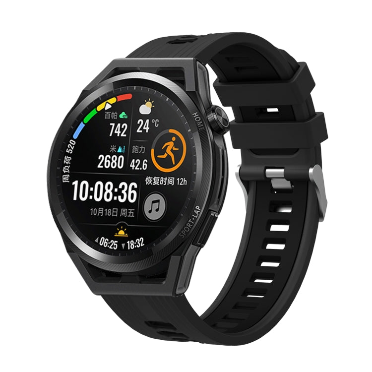 For Huawei Watch GT 3 42mm Two-color Silicone Watch Band(Black) by bashfashion