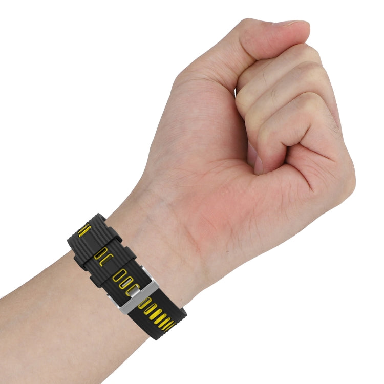 For Huawei Watch GT 3 42mm Two-color Silicone Watch Band(Black) by bashfashion