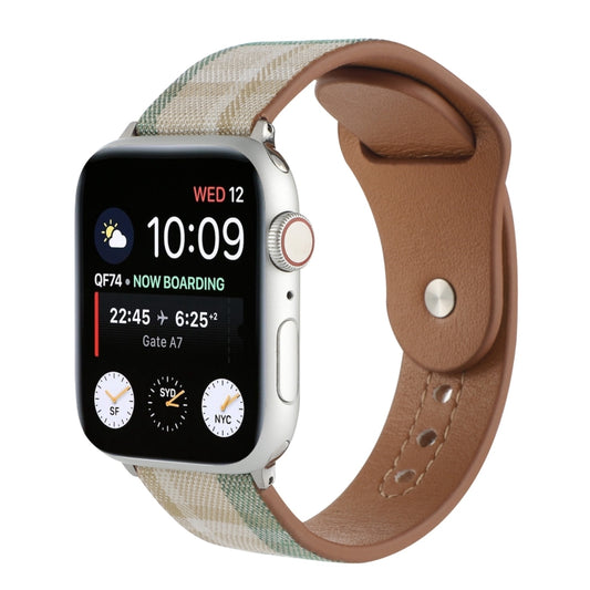 Cloth Texture Sports Leather Watch Band For Apple Watch Series 9&8&7 41mm / SE 3&SE 2&6&SE&5&4 40mm / 3&2&1 38mm(4) by bashfashion