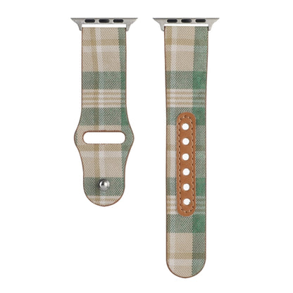 Cloth Texture Sports Leather Watch Band For Apple Watch Series 9&8&7 41mm / SE 3&SE 2&6&SE&5&4 40mm / 3&2&1 38mm(4) by bashfashion