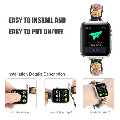 Volcanic Stone Watch Band For Apple Watch Series 9&8&7 41mm / SE 3&SE 2&6&SE&5&4 40mm / 3&2&1 38mm(Multicolour) by bashfashion