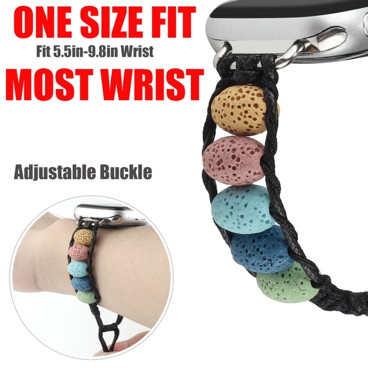 Volcanic Stone Watch Band For Apple Watch Series 9&8&7 41mm / SE 3&SE 2&6&SE&5&4 40mm / 3&2&1 38mm(Multicolour) by bashfashion