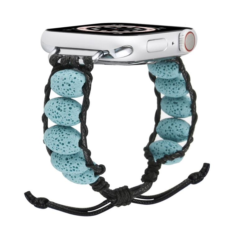 Volcanic Stone Watch Band For Apple Watch Series 9&8&7 41mm / SE 3&SE 2&6&SE&5&4 40mm / 3&2&1 38mm(Blue) by bashfashion