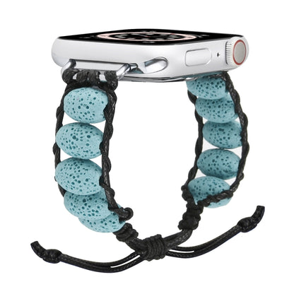 Volcanic Stone Watch Band For Apple Watch Series 9&8&7 41mm / SE 3&SE 2&6&SE&5&4 40mm / 3&2&1 38mm(Blue) by bashfashion