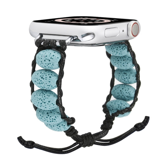 Volcanic Stone Watch Band For Apple Watch Series 9&8&7 41mm / SE 3&SE 2&6&SE&5&4 40mm / 3&2&1 38mm(Blue) by bashfashion