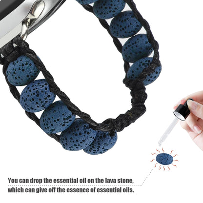 Volcanic Stone Watch Band For Apple Watch Series 9&8&7 41mm / SE 3&SE 2&6&SE&5&4 40mm / 3&2&1 38mm(Dark Blue) by bashfashion