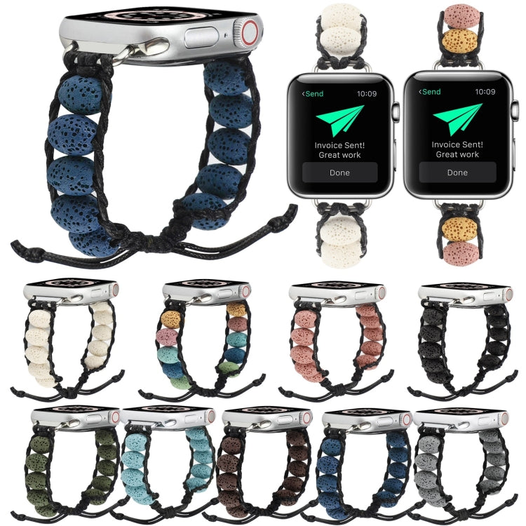 Volcanic Stone Watch Band For Apple Watch Series 9&8&7 41mm / SE 3&SE 2&6&SE&5&4 40mm / 3&2&1 38mm(Blue) by bashfashion