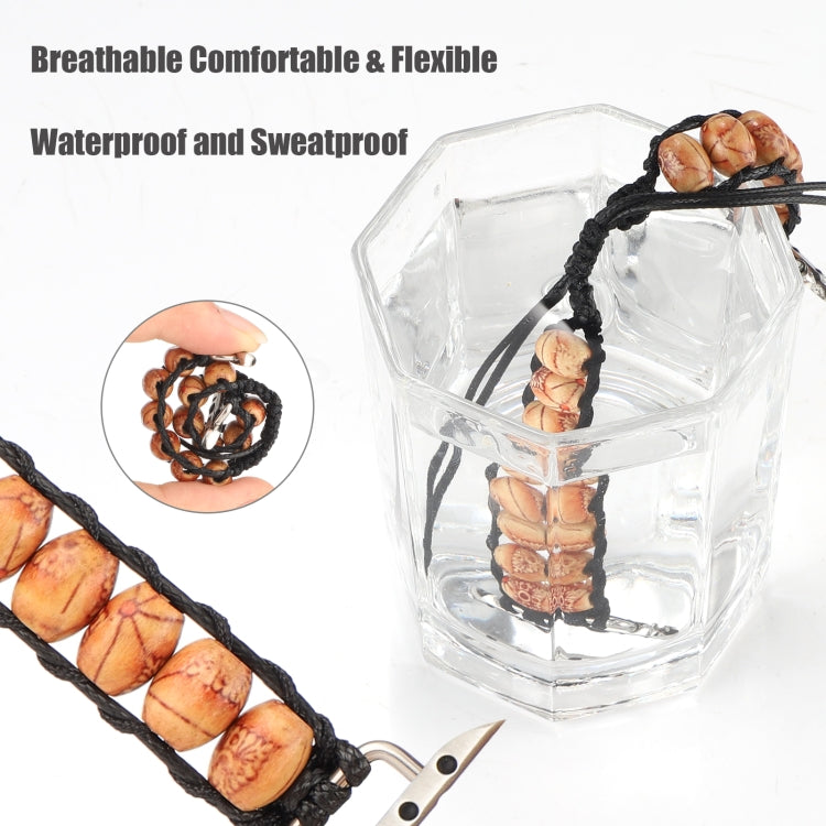 Wooden Bead Watch Band For Apple Watch Series 9&8&7 41mm / SE 3&SE 2&6&SE&5&4 40mm / 3&2&1 38mm(Pattern Light Brown) by bashfashion