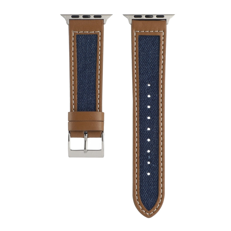 Canvas Leather Watch Band For Apple Watch Ultra 49mm&Watch Ultra 2 49mm / Series 9&8&7 45mm / SE 3&SE 2&6&SE&5&4 44mm / 3&2&1 42mm(2) by bashfashion
