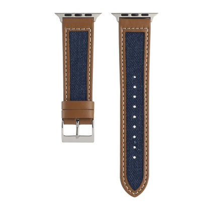 Canvas Leather Watch Band For Apple Watch Ultra 49mm&Watch Ultra 2 49mm / Series 9&8&7 45mm / SE 3&SE 2&6&SE&5&4 44mm / 3&2&1 42mm(2) by bashfashion