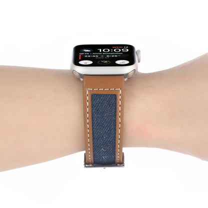 Canvas Leather Watch Band For Apple Watch Ultra 49mm&Watch Ultra 2 49mm / Series 9&8&7 45mm / SE 3&SE 2&6&SE&5&4 44mm / 3&2&1 42mm(2) by bashfashion