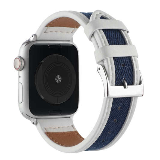 Canvas Leather Watch Band For Apple Watch Ultra 49mm&Watch Ultra 2 49mm / Series 9&8&7 45mm / SE 3&SE 2&6&SE&5&4 44mm / 3&2&1 42mm(3) by bashfashion