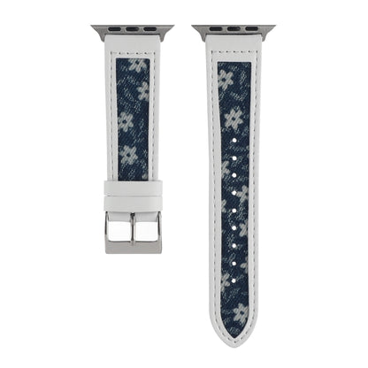 Canvas Leather Watch Band For Apple Watch Ultra 49mm&Watch Ultra 2 49mm / Series 9&8&7 45mm / SE 3&SE 2&6&SE&5&4 44mm / 3&2&1 42mm(5) by bashfashion