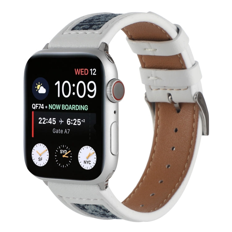 Canvas Leather Watch Band For Apple Watch Ultra 49mm&Watch Ultra 2 49mm / Series 9&8&7 45mm / SE 3&SE 2&6&SE&5&4 44mm / 3&2&1 42mm(6) by bashfashion