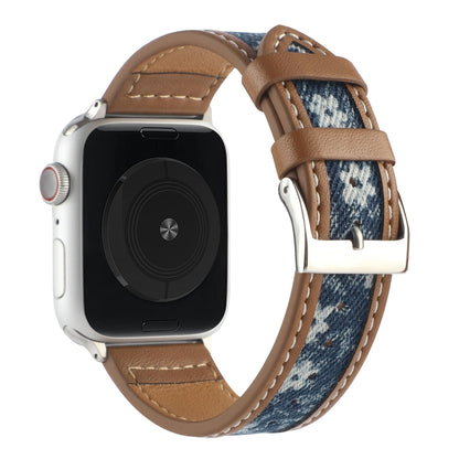 Canvas Leather Watch Band For Apple Watch Ultra 49mm&Watch Ultra 2 49mm / Series 9&8&7 45mm / SE 3&SE 2&6&SE&5&4 44mm / 3&2&1 42mm(8) by bashfashion