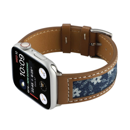 Canvas Leather Watch Band For Apple Watch Ultra 49mm&Watch Ultra 2 49mm / Series 9&8&7 45mm / SE 3&SE 2&6&SE&5&4 44mm / 3&2&1 42mm(8) by bashfashion