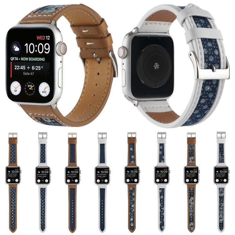 Canvas Leather Watch Band For Apple Watch Ultra 49mm&Watch Ultra 2 49mm / Series 9&8&7 45mm / SE 3&SE 2&6&SE&5&4 44mm / 3&2&1 42mm(6) by bashfashion