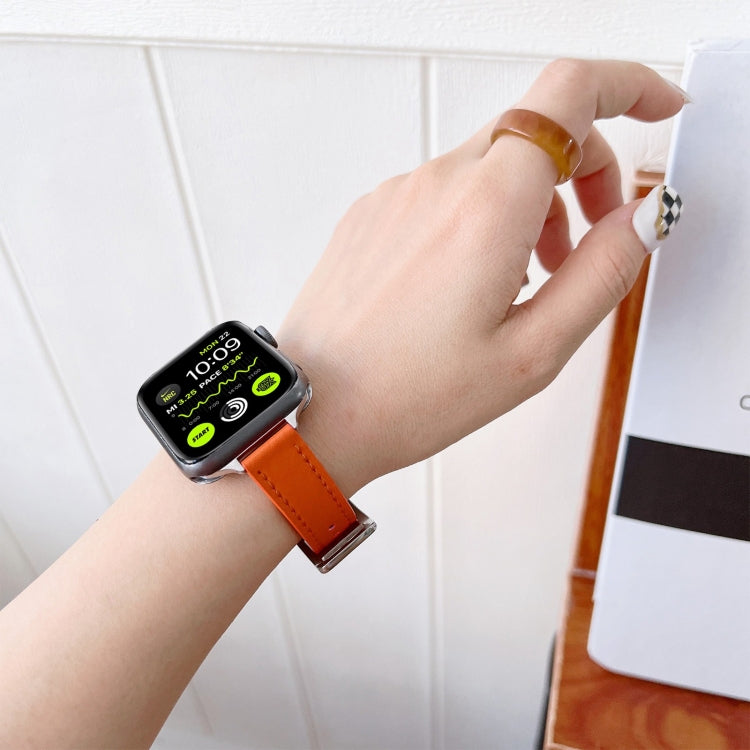 Leather Watch Band For Apple Watch Series 9&8&7 41mm / SE 3&SE 2&6&SE&5&4 40mm / 3&2&1 38mm(Dark Blue) by bashfashion