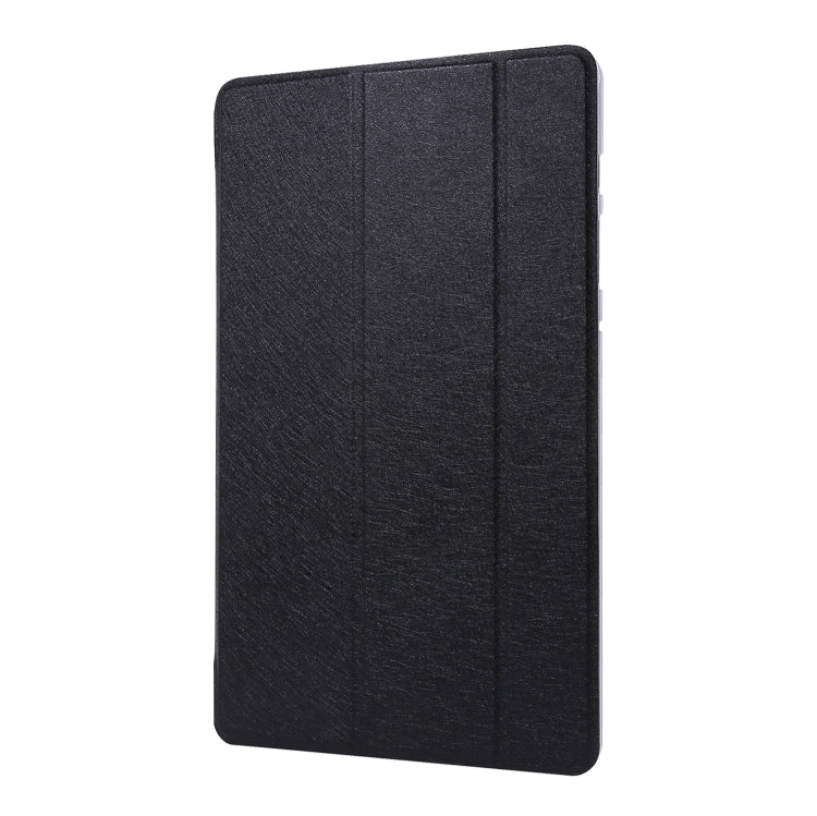For Samsung Galaxy Tab S8 / Tab S7 Silk Texture Flip Leather Tablet Case(Black) by bashfashion